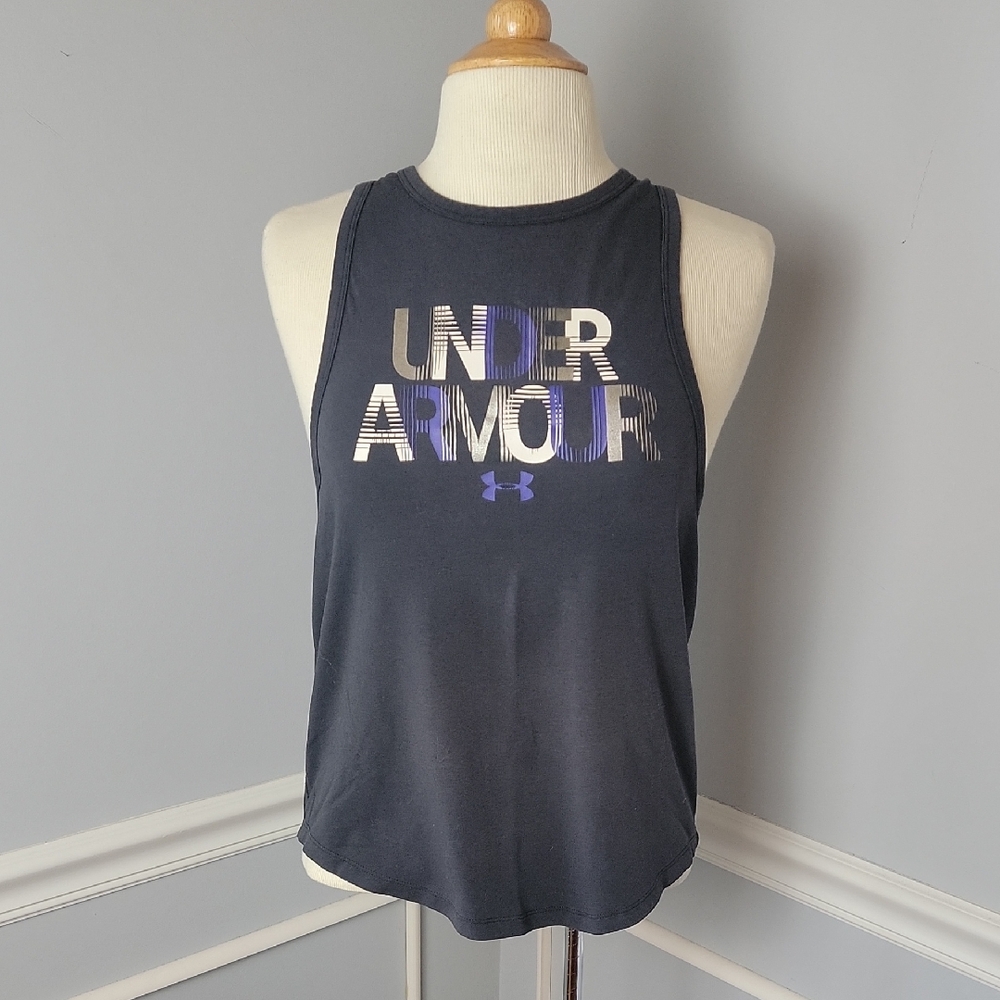 UNDER ARMOUR **3 for $20 item** Girl's Gray Loose Heat Gear Muscle‎ Tank Top YLG